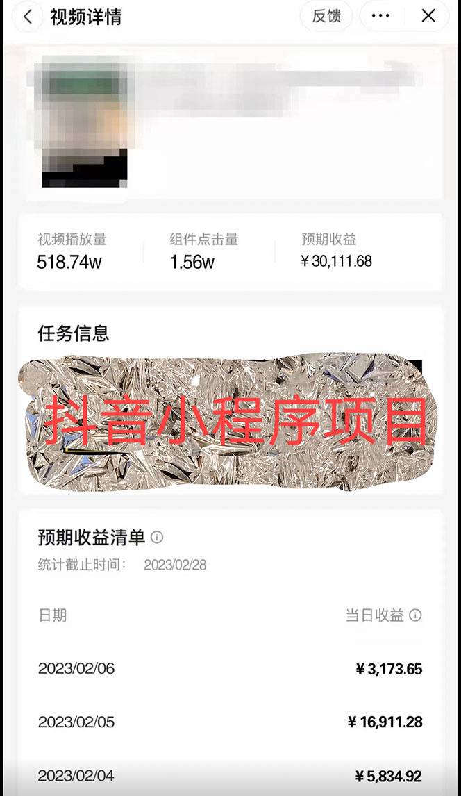 图片[3]-2023年外面收费990的抖音小程序变现新玩法，单号轻松日入200+-续财库