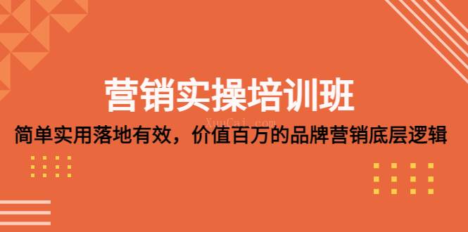 营销实操培训班：简单实用-落地有效，价值百万的品牌营销底层逻辑-续财库