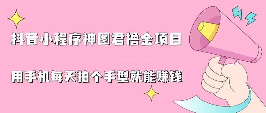 抖音小程序神图君撸金项目，用手机每天拍个手型挂载一下小程序就能赚钱-续财库