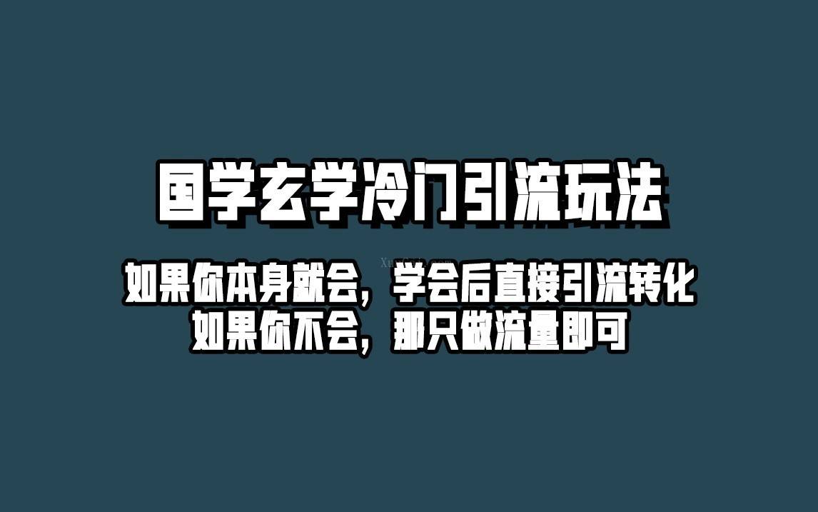 抖音玄学冷门玩法起号保姆级教程，单日引流100+精准玄学粉-续财库