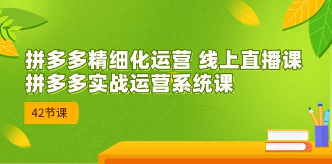 2023年8月新课-拼多多精细化运营 线上直播课：拼多多实战运营系统课-42节-续财库