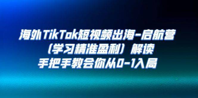 海外TikTok短视频出海-启航营（学习精准盈利）解读，手把手教会你从0-1入局-续财库