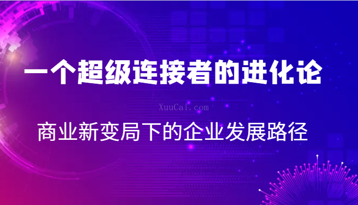 一个超级连接者的进化论 商业新变局下的企业发展路径-续财库