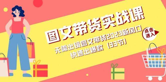 图文带货实战课：无需出镜图文带货2023新风口，快速出爆款（33节）-续财库