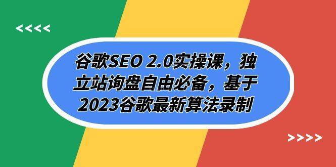 谷歌SEO 2.0实操课，独立站询盘自由必备，基于2023谷歌最新算法录制-续财库