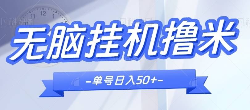 某音无脑挂机撸米，单号日入50+，无需操作挂着就行【视频教程】