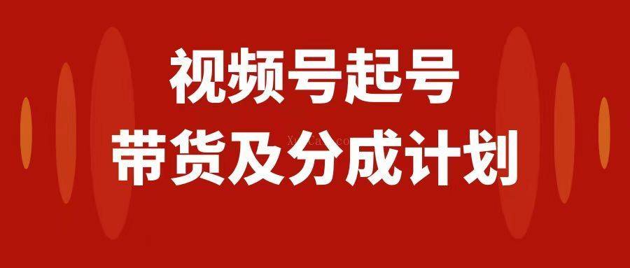 视频号快速起号，分成计划及带货，0-1起盘、运营、变现玩法，日入1000+-续财库