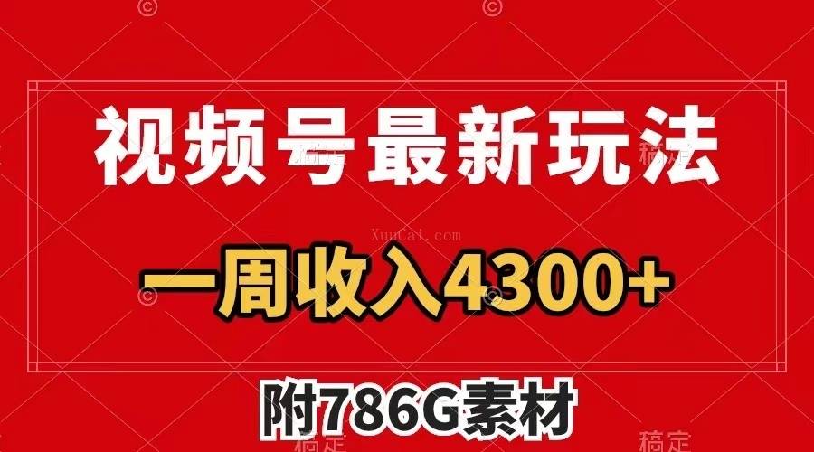 视频号最新玩法 广告收益翻倍 几分钟一个作品 一周变现4300+（附786G素材）-续财库