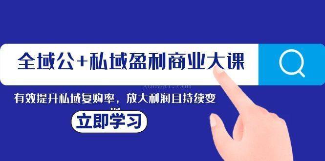 全域公+私域盈利商业大课，有效提升私域复购率，放大利润且持续变现-续财库