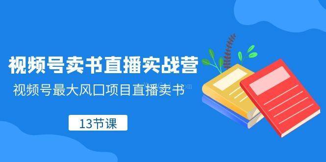 视频号-卖书直播实战营，视频号最大风囗项目直播卖书（13节课）-续财库