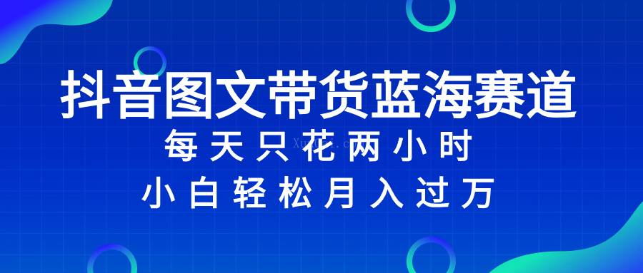 抖音图文带货蓝海赛道，每天只花 2 小时，小白轻松入万-续财库