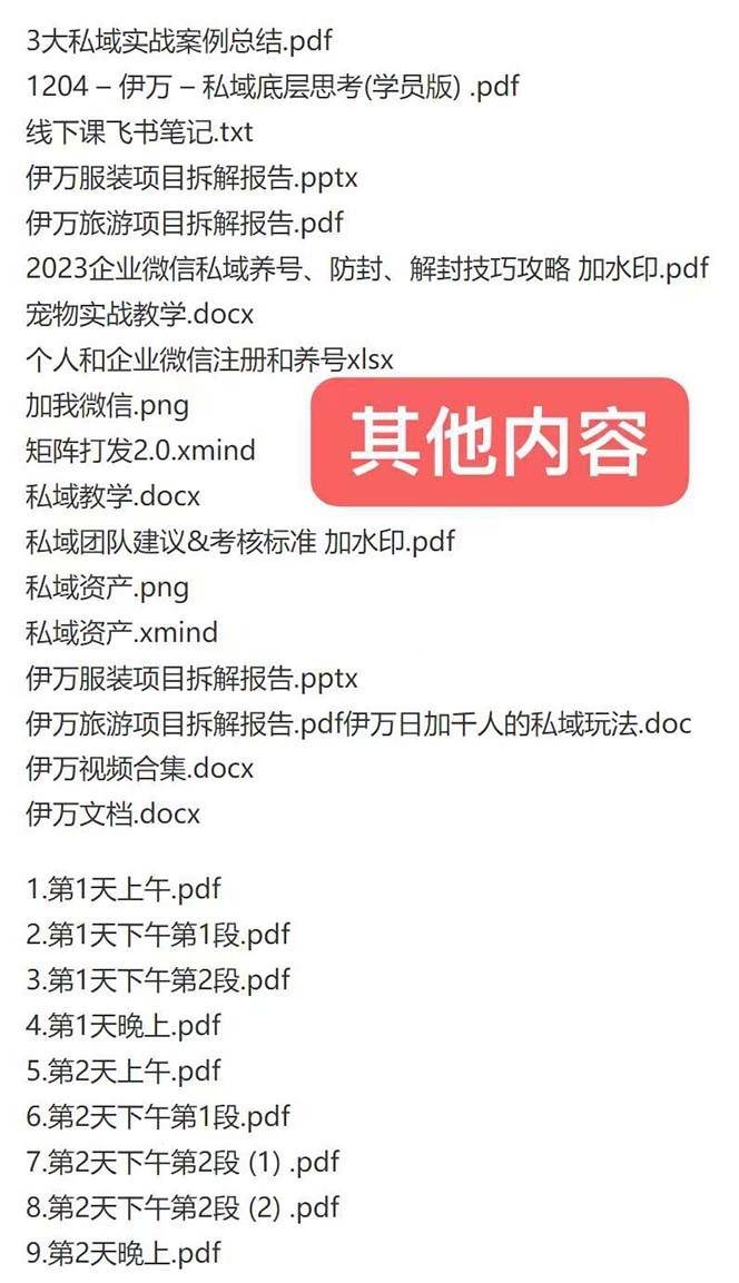 图片[2]-私域收费课程笔记：线下课录音+飞书笔记和文档PPt，私域必看！-续财库