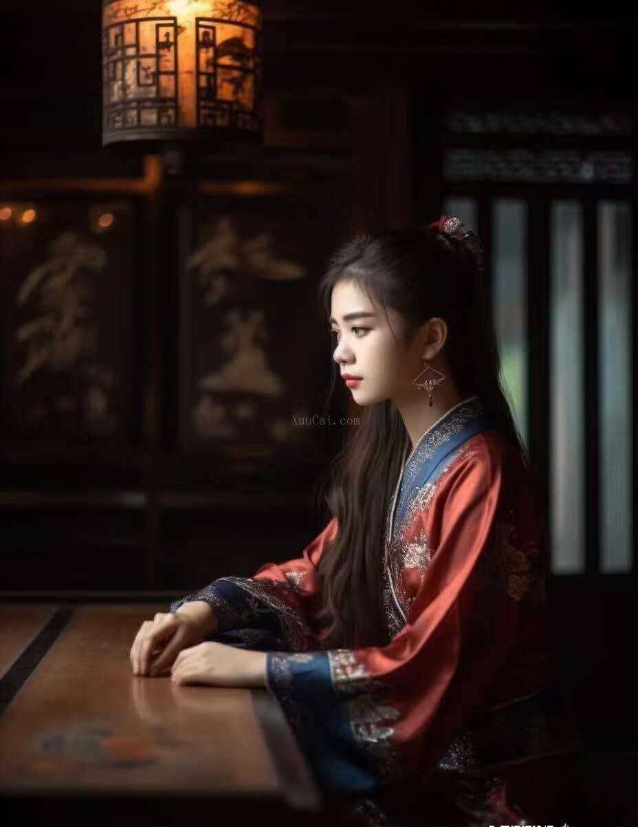 图片[7]-Midjourney关键词-AI生成中国风古装汉服美女人像提示关键词-续财库