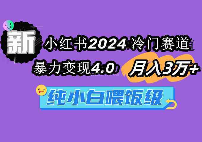 小红书2024冷门赛道 月入3万+ 暴力变现4.0 纯小白喂饭级-续财库