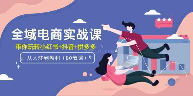 全域电商实战课：从入驻到盈利，带你玩转小红书+抖音+拼多多（80节课）-续财库